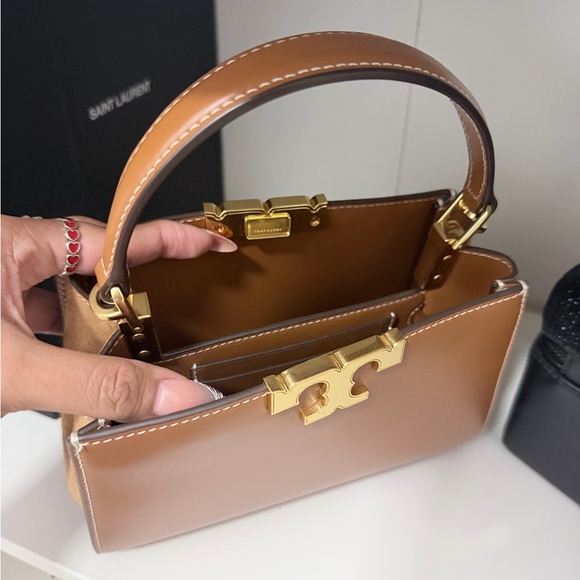 Tory Burch Tan Leather Top-Handle Eleanor  Satchel - Picture 6 of 6